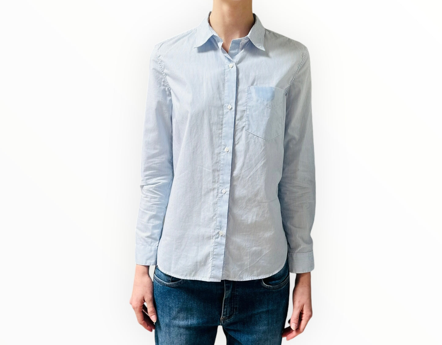 A.P.C Striped Shirt - Blue/White - Size XS