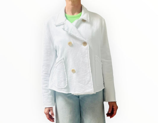 Frank & Eileen Cropped Jacket - White - Size M