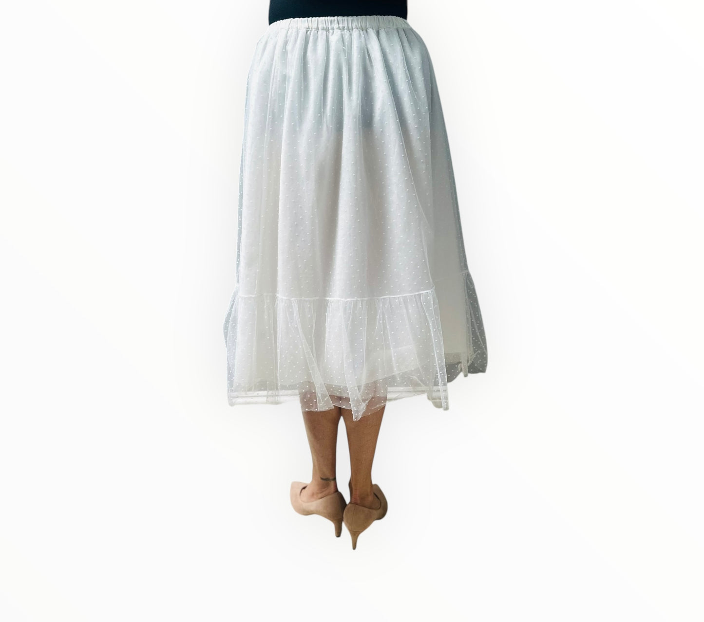 Dior Tulle Skirt - White - Size 10