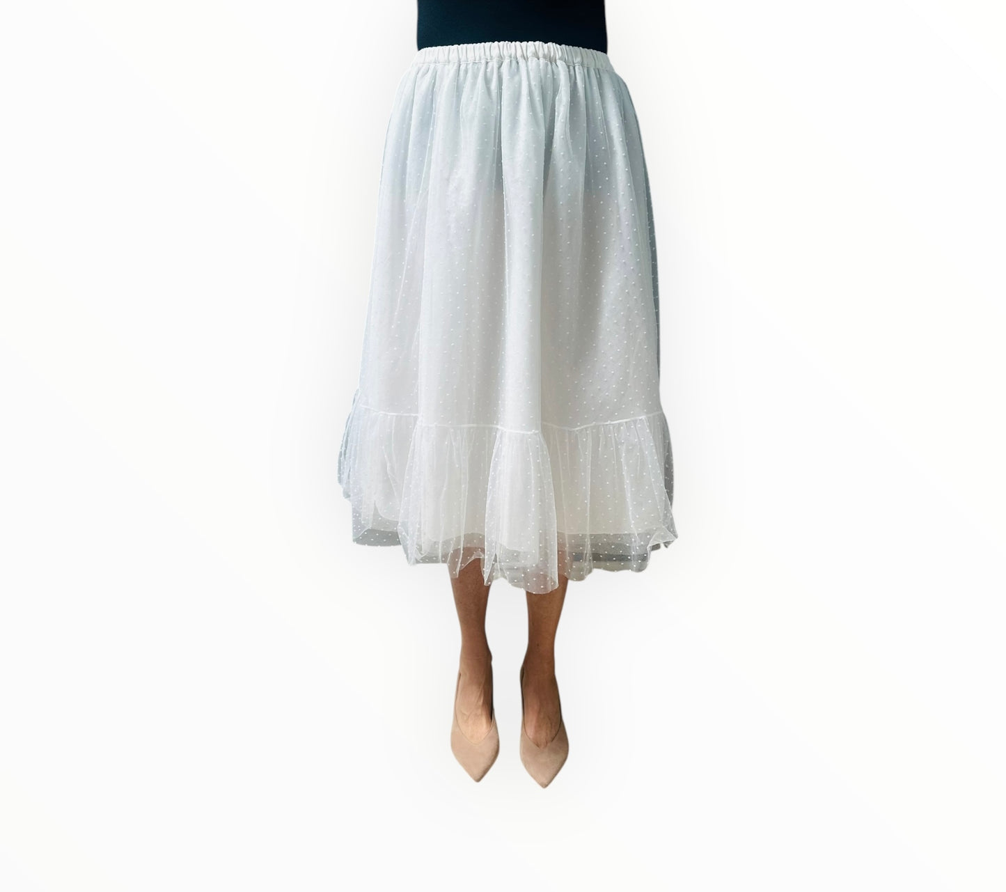 Dior Tulle Skirt - White - Size 10