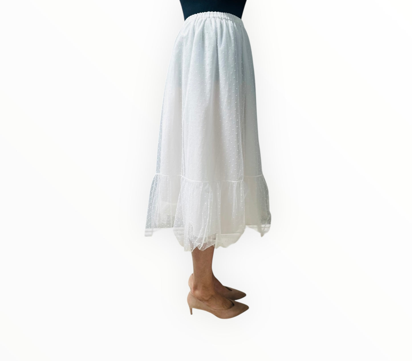 Dior Tulle Skirt - White - Size 10