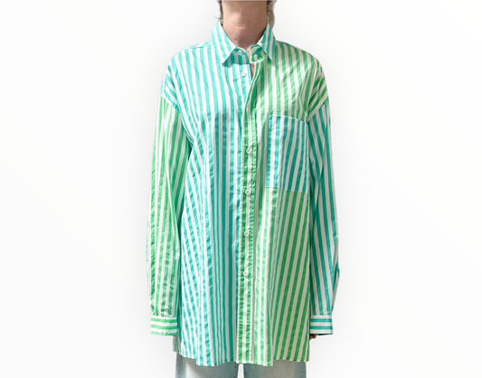 Blanca Benny Shirt - Green/Spearmint Stripe - Size OS