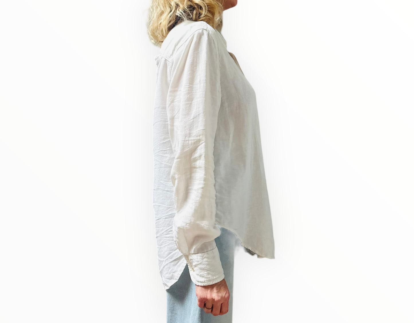 Bassike Linen Shirt - White - Size 3