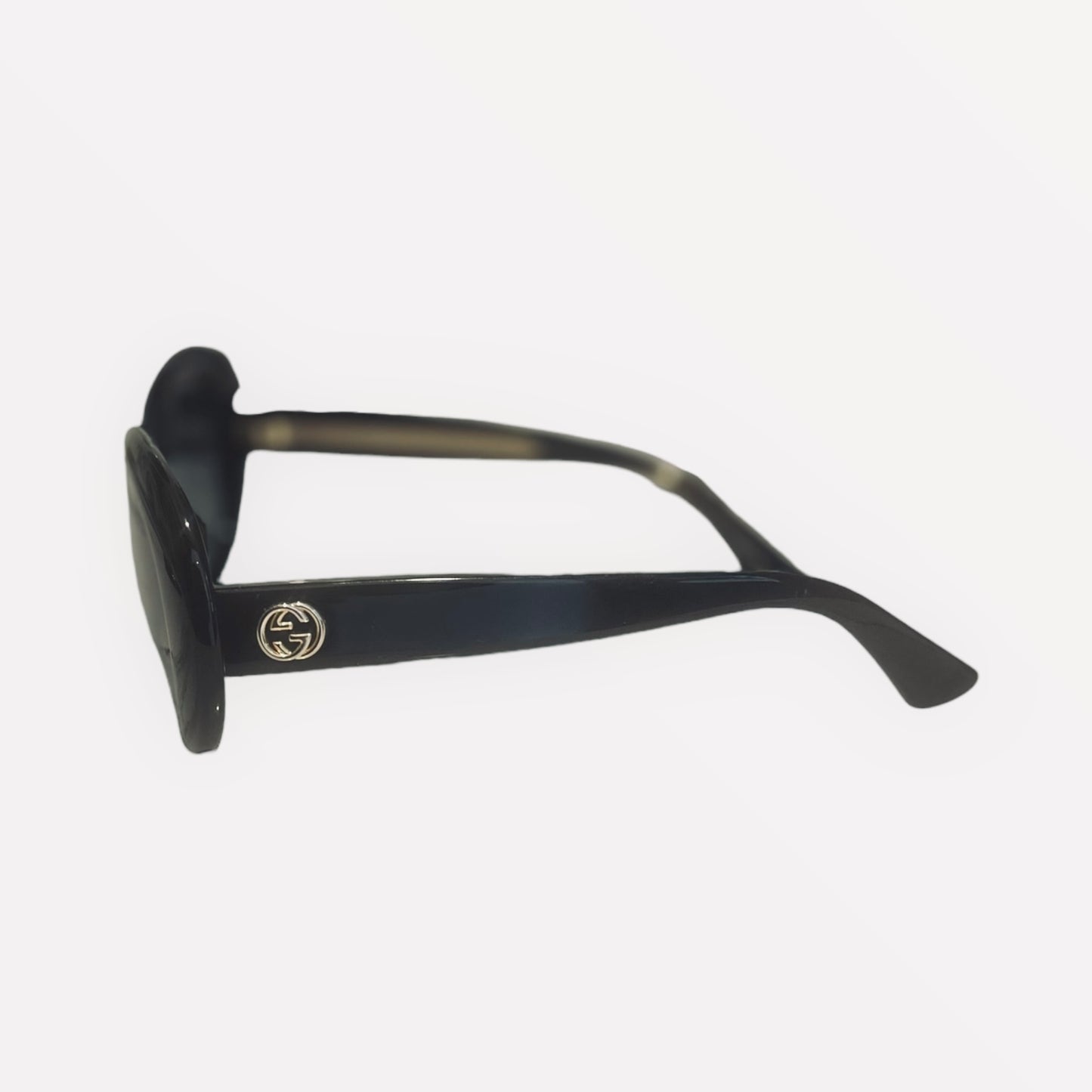 Gucci Oversized Round Sunglasses - Black