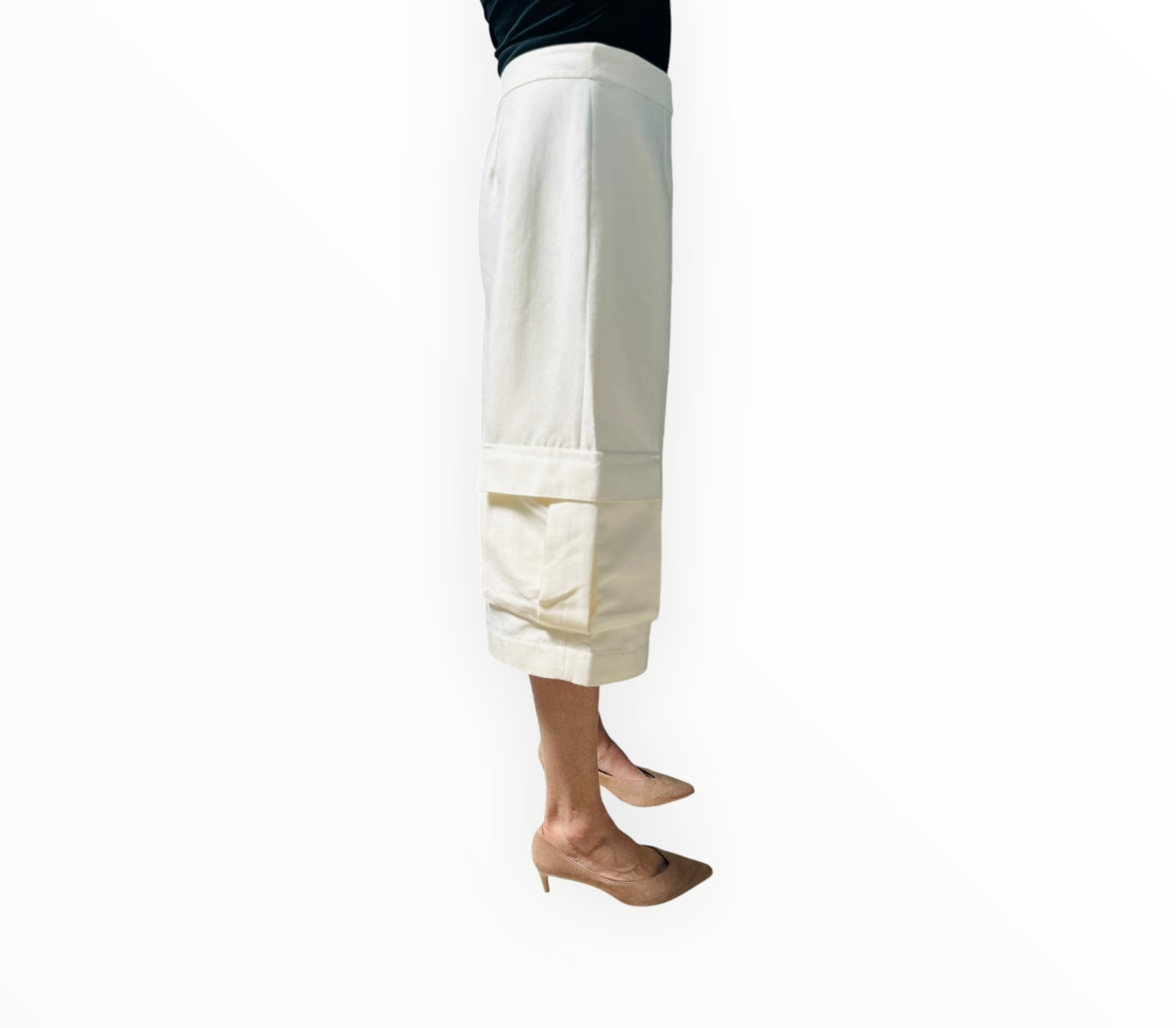 Solace Cargo Pocket Culottes - Cream - Size 14