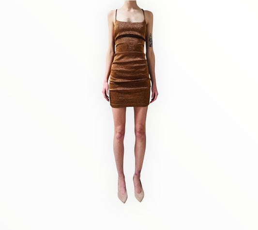 Bec + Bridge Baby Mini Dress - Bronze - Size 8