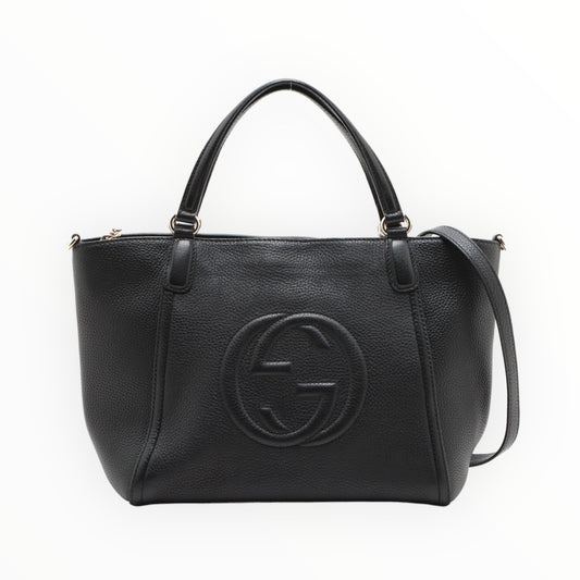 Gucci Soho Leather 2-way Bag - Black
