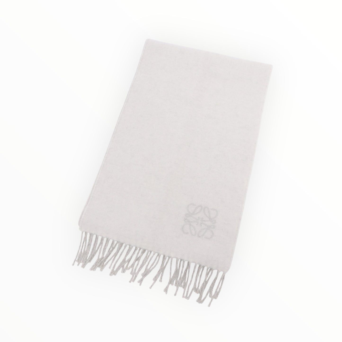 Loewe Anagram Scarf - White/Grey - W28cm x L