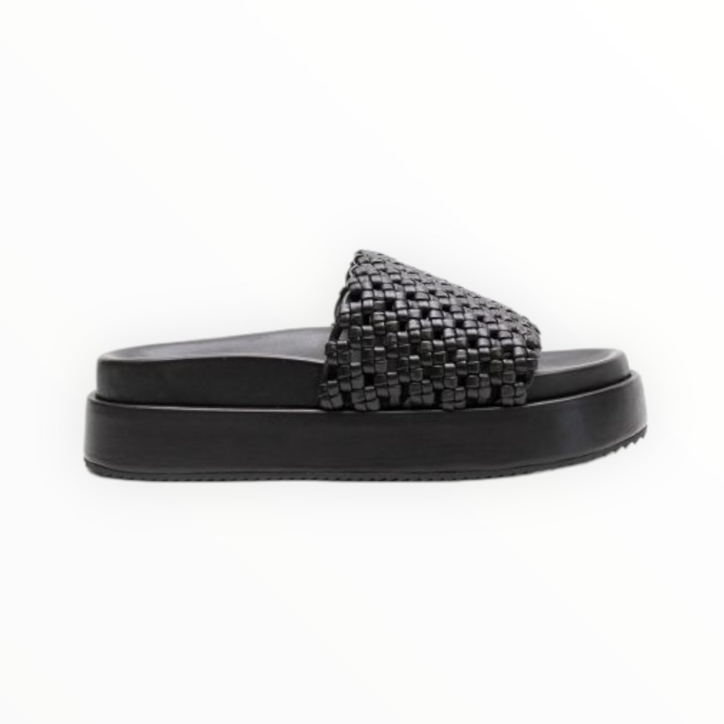 La Tribe Knotted Platform Sandals - Black - Size 39