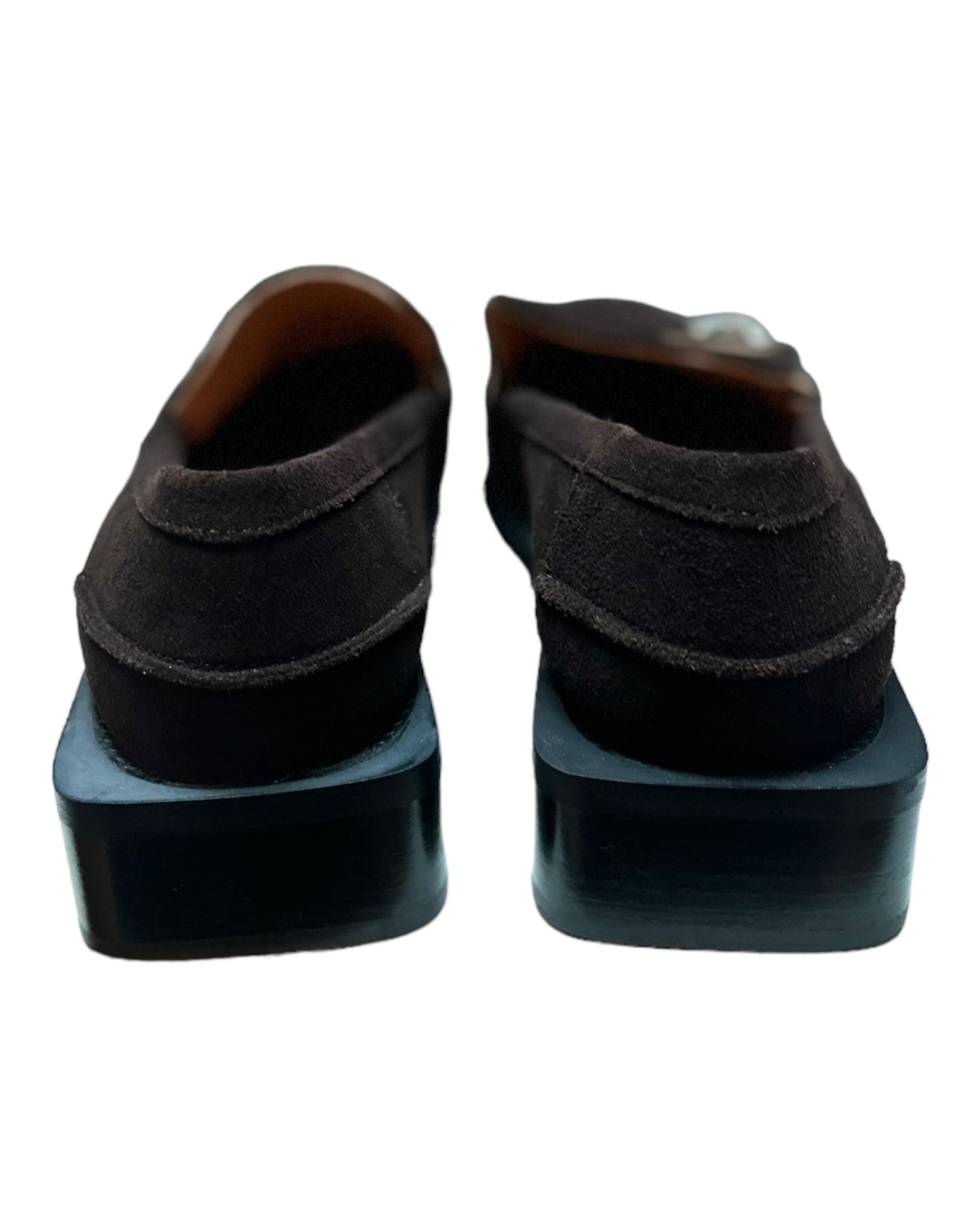 Ganni Suede Jewel Moccasin Loafers - Chocolate - Size 39