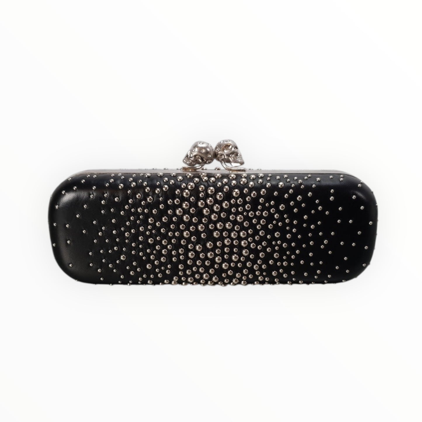 Alexander McQueen Twin Skull Box Clutch - Black