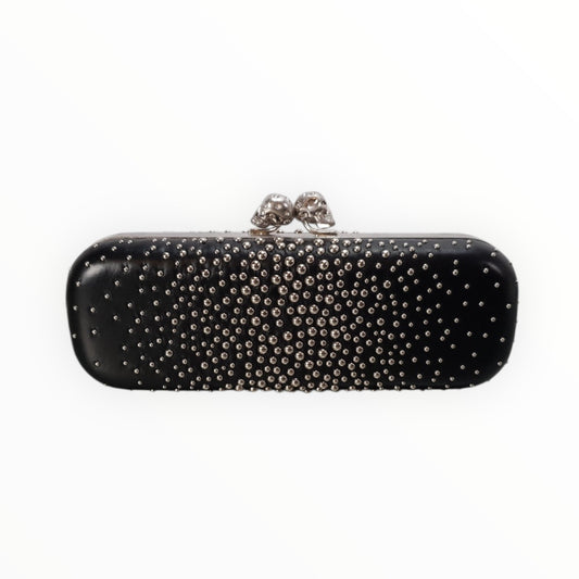Alexander McQueen Twin Skull Box Clutch - Black