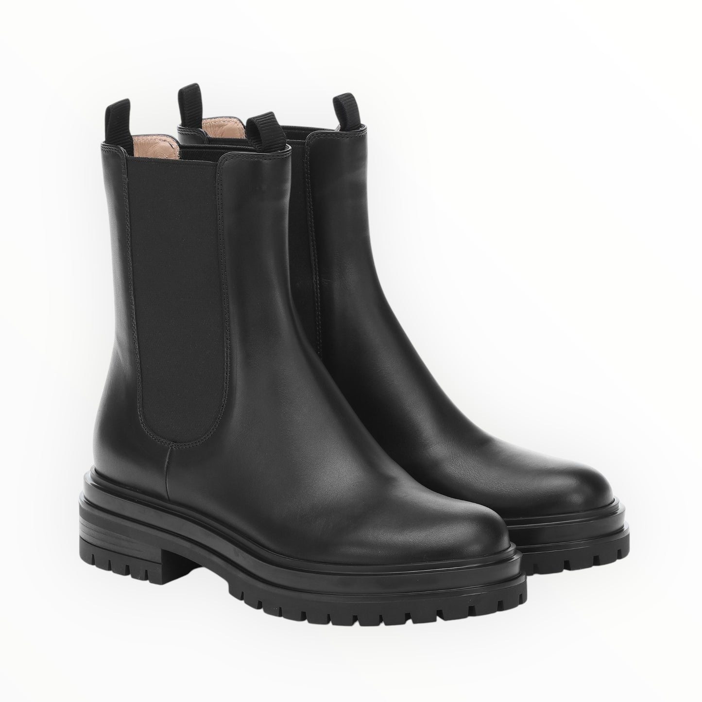 Gianvito Ross Chester Leather Ankle Boots - Black - Size 42