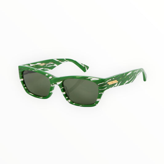 Bottega Veneta Rectangular Sunglasses - Green