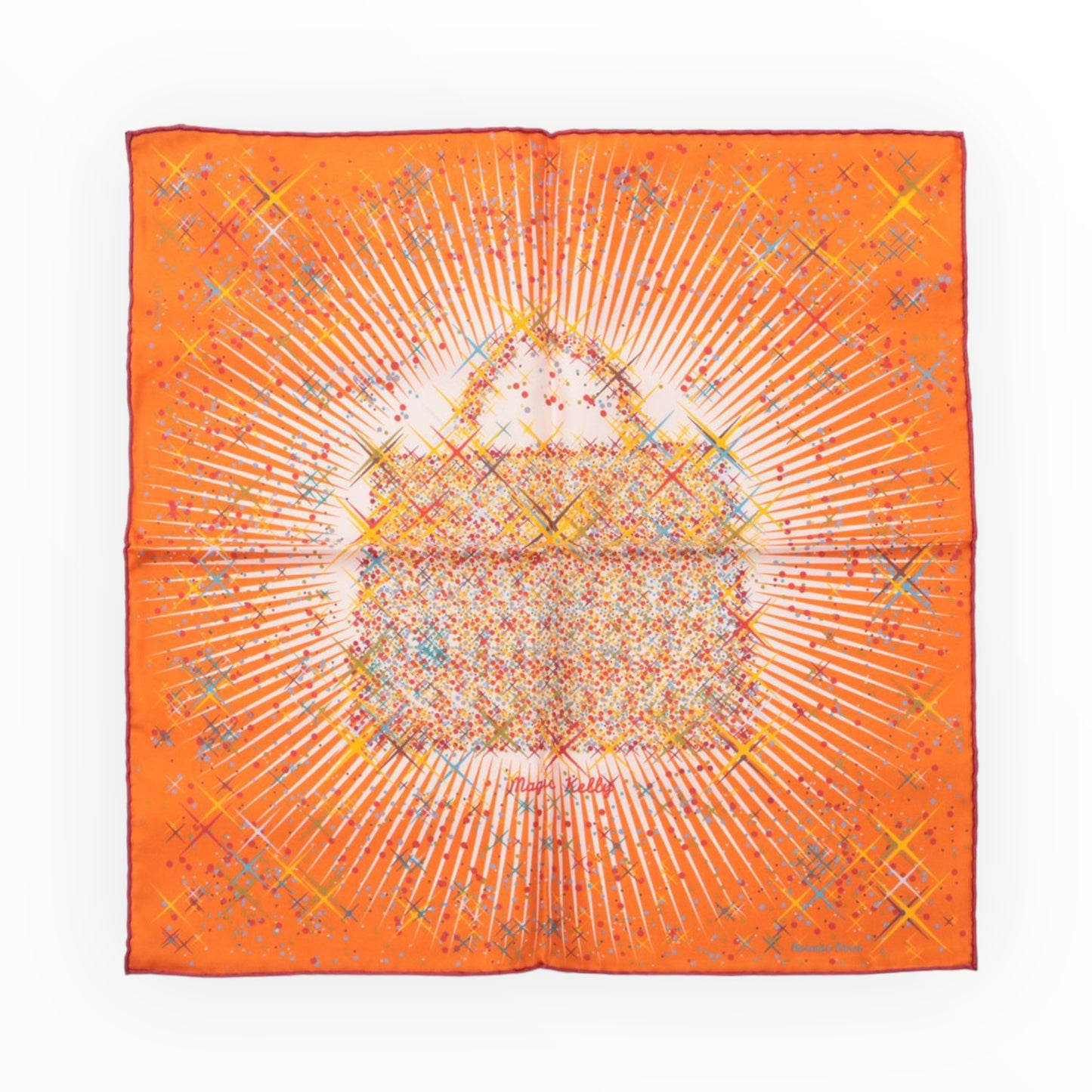 Hermes Magic Kelly Scarf - Orange - Size 42cm x 42cm